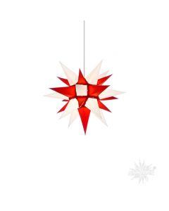 Herrnhuter Stern weiss-rot ca. 40 cm  