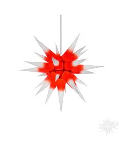 Herrnhuter Stern weiss mit rotem Kern ca. 60 cm  