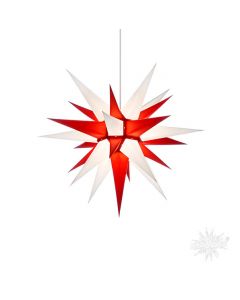 Herrnhuter Stern weiss-rot ca. 60 cm  