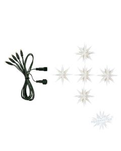 Kurzkette/ Erweiterung für Miniatur Sternenkette mit 5 Herrnhuter Sternen a 8 cm