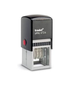 Trodat Printy 4724 Datumstempel m. Text 40x40 mm SCHWARZ BLAU