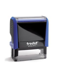 Trodat Printy Hochzeitsstempel mit Motiv HO – Hochzeitsdatum mit Namen BLAU BLAU