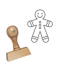 Weihnachtsstempel 06 Holz Motiv Lebkuchenmann  