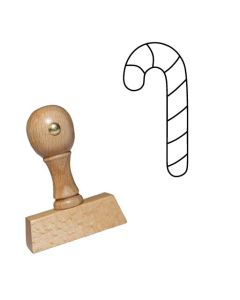 Weihnachtsstempel 09 Holz Motiv Zuckerstange  