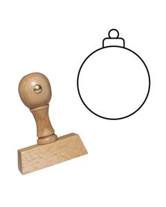 Weihnachtsstempel 13 Holz Motiv Weihnachtskugel  