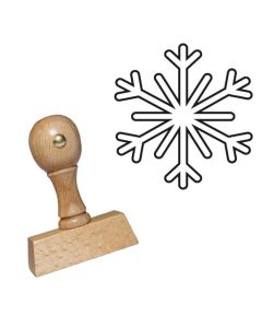 Weihnachtsstempel 18 Holz Motiv Schneeflocke  