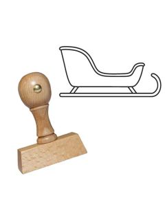 Weihnachtsstempel 22 Holz Motiv Schlitten  