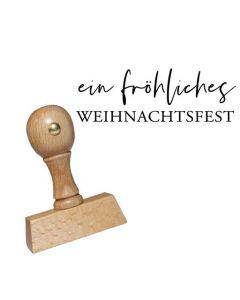 Weihnachtsstempel 24 Holz Ein fröhliches Weihnachtsfest  
