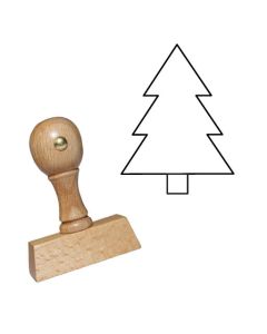Weihnachtsstempel 26 Holz Motiv Tannenbaum  