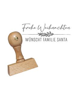 Weihnachtsstempel 32 Holz Frohe Weihnachten wünscht   