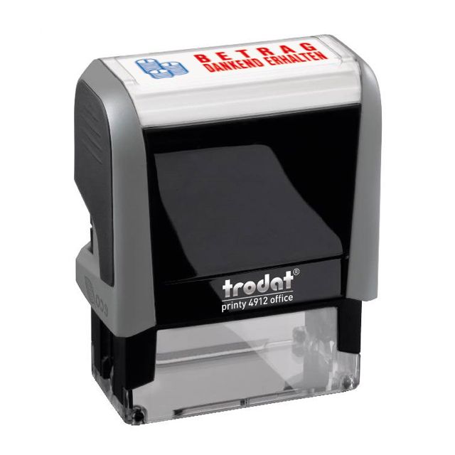 Eco-Printy mit Text: Betrag dankend erhalten  ZWEIFARBIG